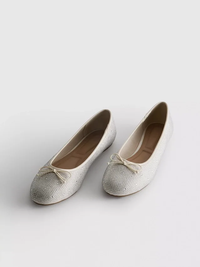 Diamanta ballettsko flate sko