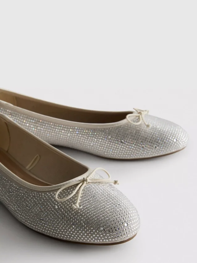 Diamanta ballettsko flate sko
