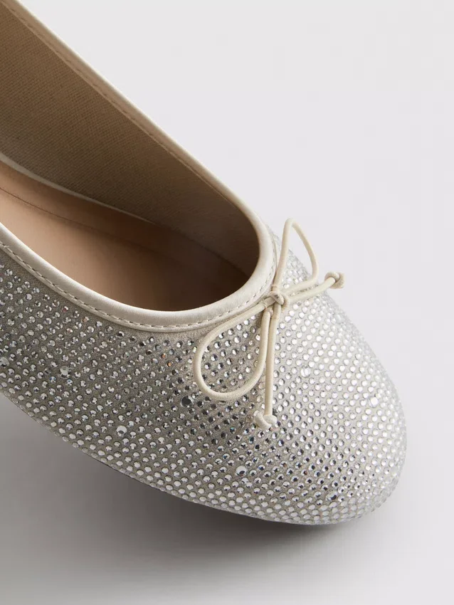 Diamanta ballettsko flate sko