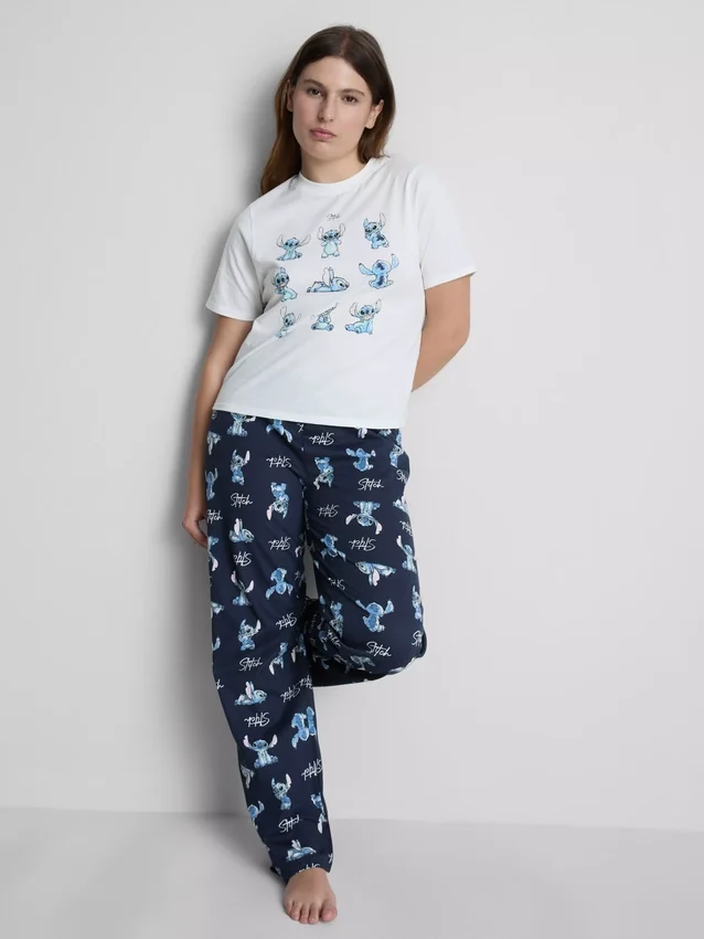 Disney-pysjamaser med Stitch-T-skjorte