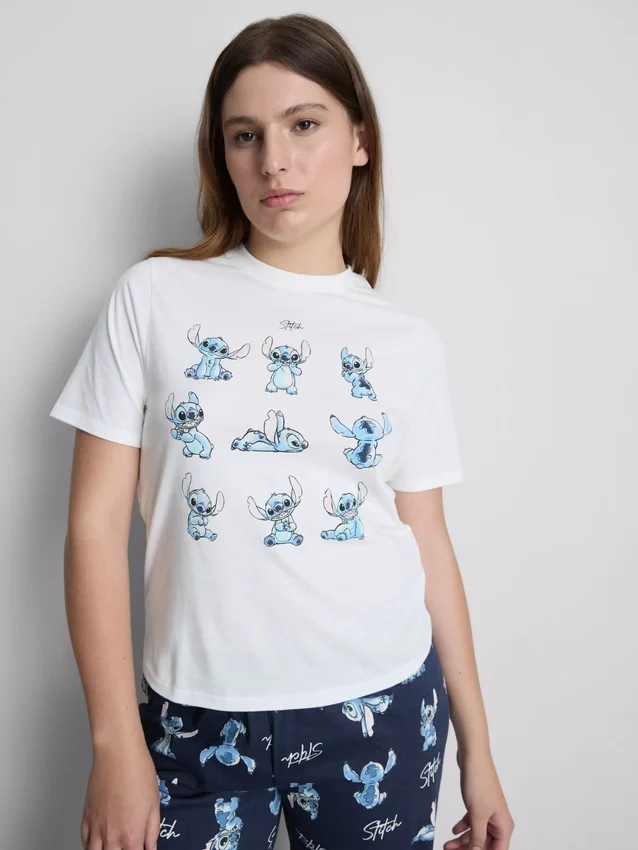 Disney-pysjamaser med Stitch-T-skjorte