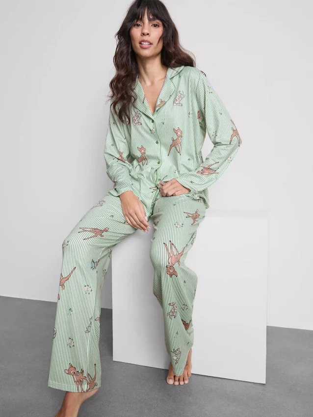 Disneys Bambi-pysjamaser med striper i boyfriend-stil