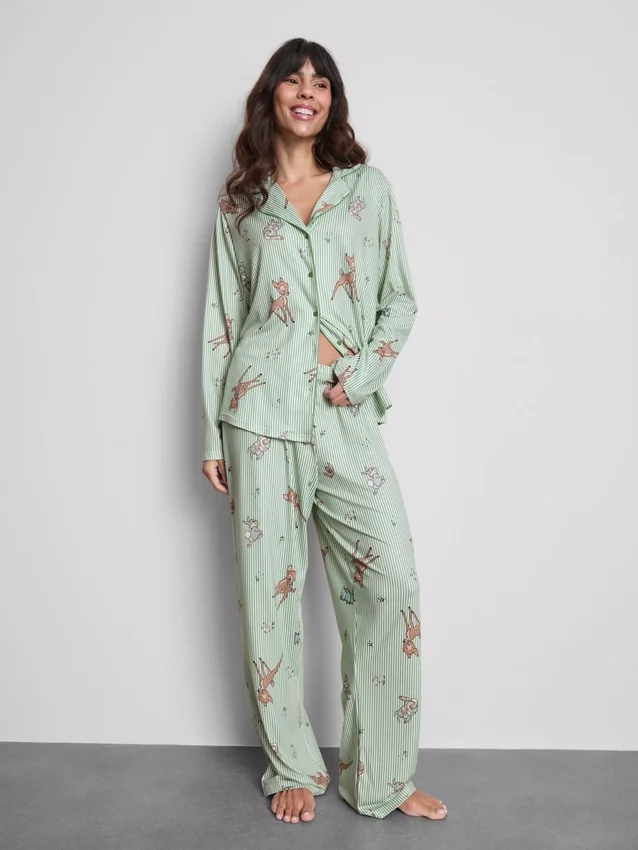 Disneys Bambi-pysjamaser med striper i boyfriend-stil