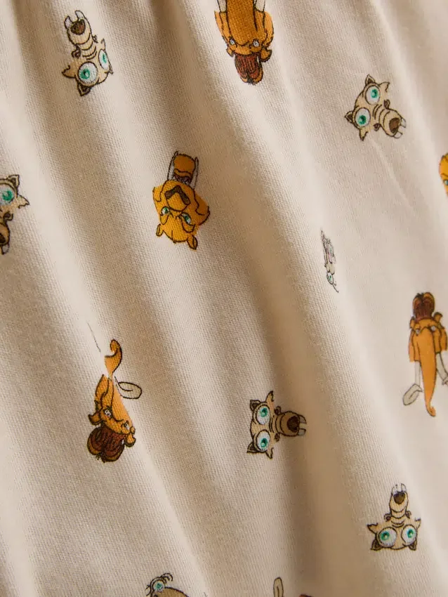 Disneys «Ice Age»-pysjamaser i bomull med grafisk trykk