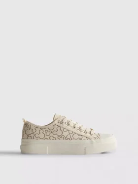 Disneys Mickey Mouse-sneakers i lerret med flatform