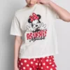 Disneys Minnie Mouse-pysjamaser i bomull med grafisk trykk