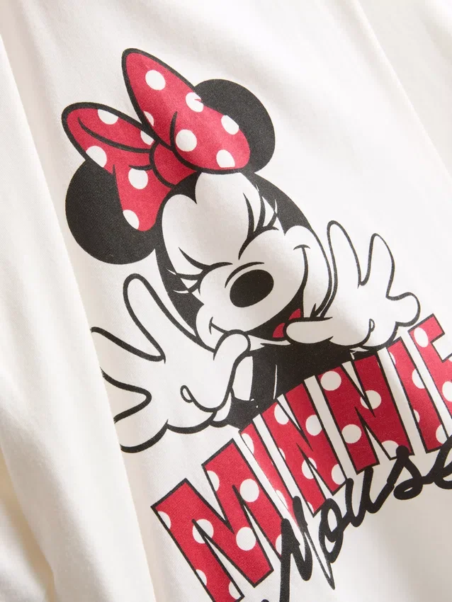 Disneys Minnie Mouse-pysjamaser i bomull med grafisk trykk