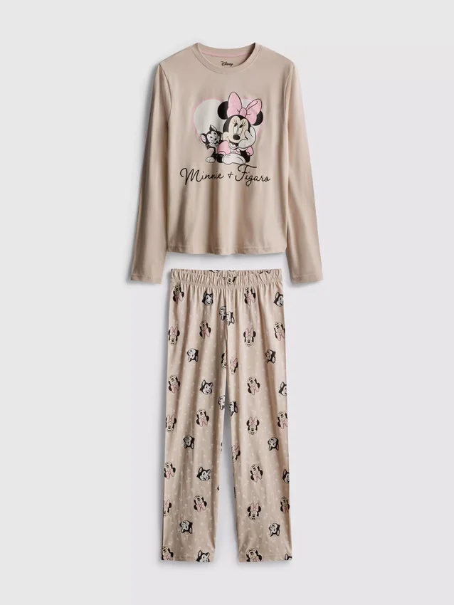 Disneys Minnie Mouse-pysjamaser i bomull med trykk