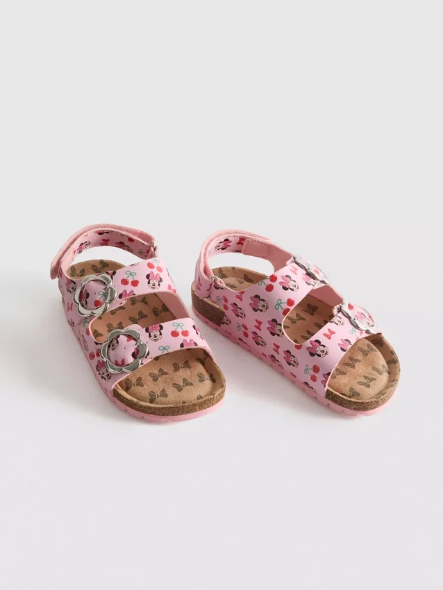 Disneys Minnie Mouse-sandaler med slingback og dobbel spenne