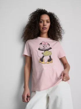 Disneys Minnie Mouse-T-skjorte i bomull med grafisk trykk