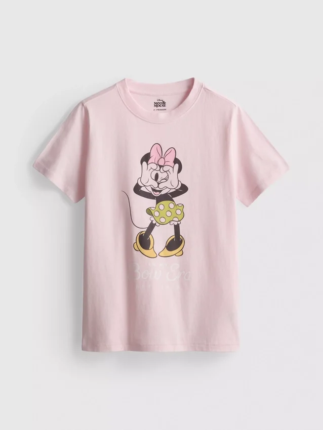 Disneys Minnie Mouse-T-skjorte i bomull med grafisk trykk