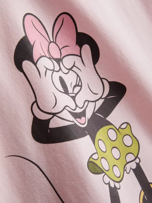Disneys Minnie Mouse-T-skjorte i bomull med grafisk trykk