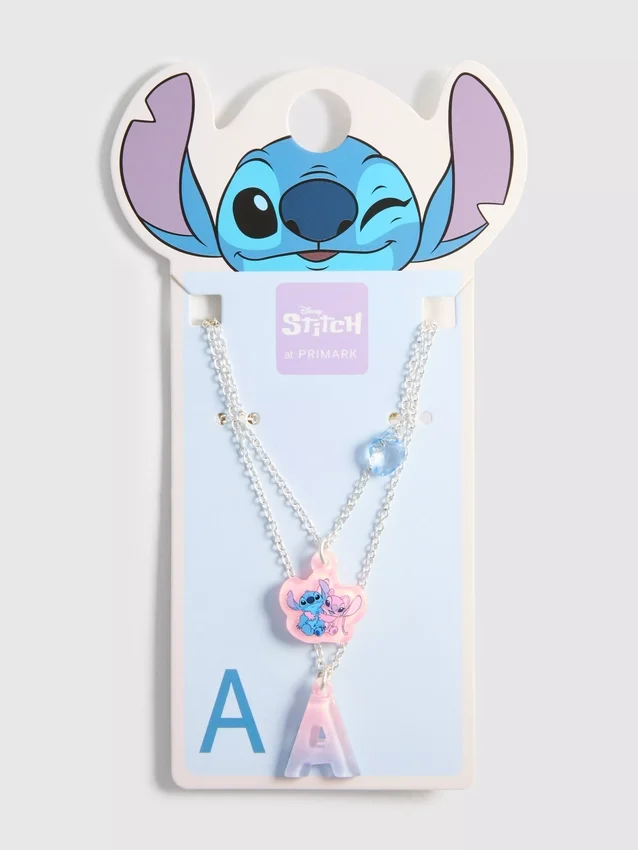 Disneys Stitch-halskjede i flere lag med initialanheng