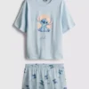Disneys Stitch-pysjamaser i bomull med grafisk trykk