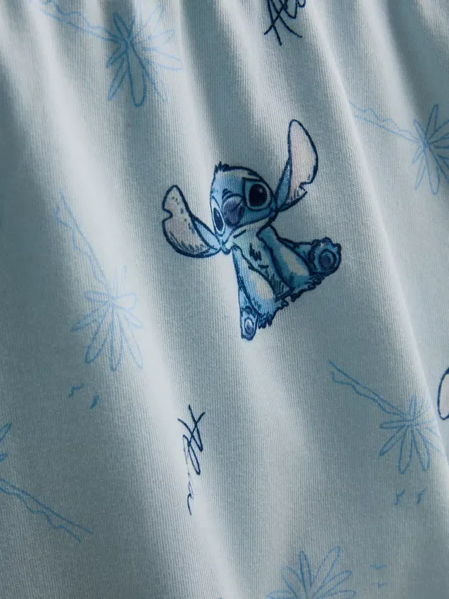 Disneys Stitch-pysjamaser i bomull med grafisk trykk