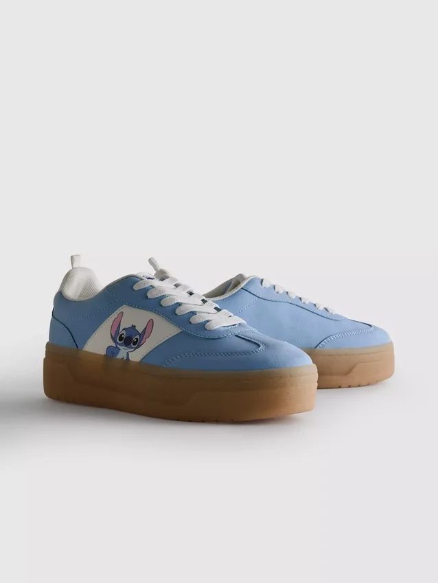 Disneys Stitch-sneakers med tykk gummisåle