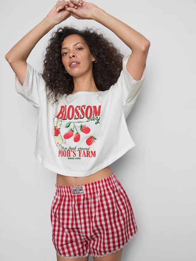 Disneys Winnie the Pooh-pysjamaser med gingham-mønster