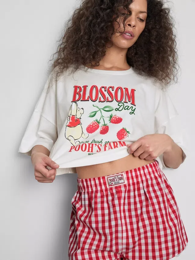 Disneys Winnie the Pooh-pysjamaser med gingham-mønster
