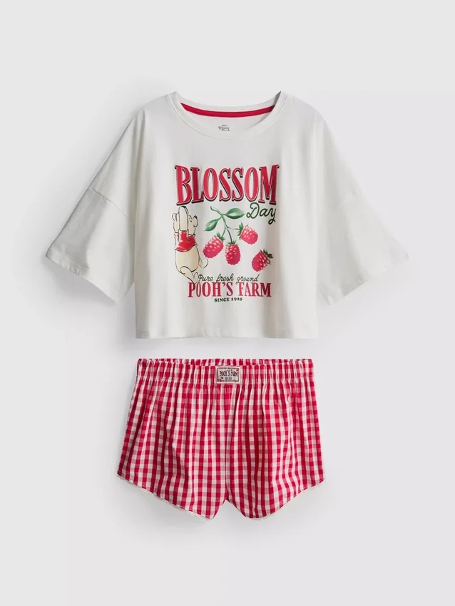 Disneys Winnie the Pooh-pysjamaser med gingham-mønster