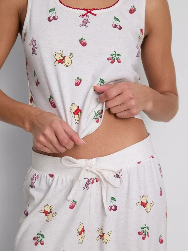 Disneys Winnie the Pooh-pysjamaser med trykk, i bomullsrik tank-top