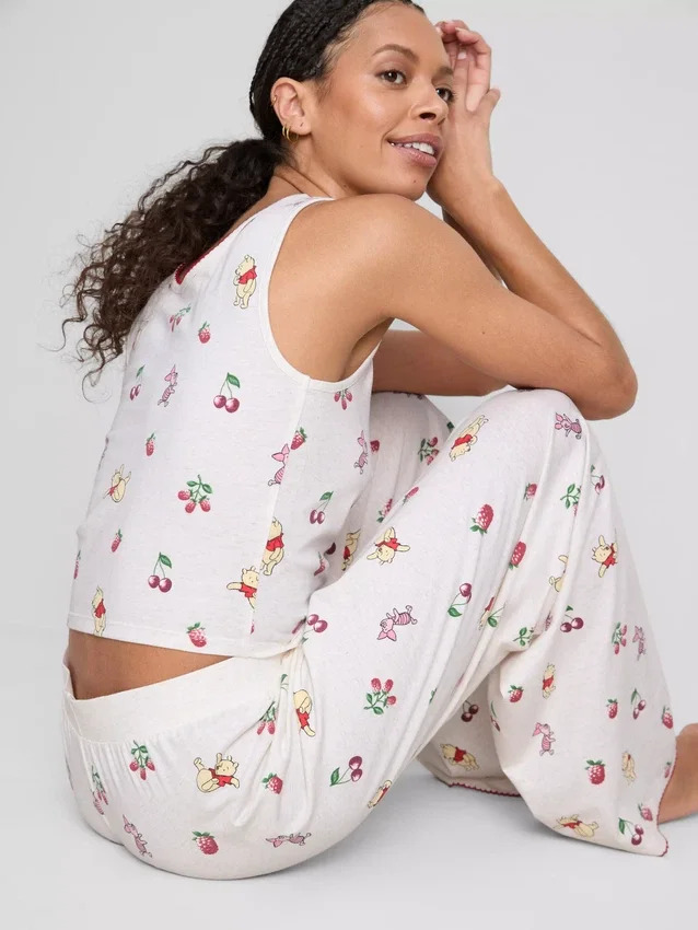 Disneys Winnie the Pooh-pysjamaser med trykk, i bomullsrik tank-top