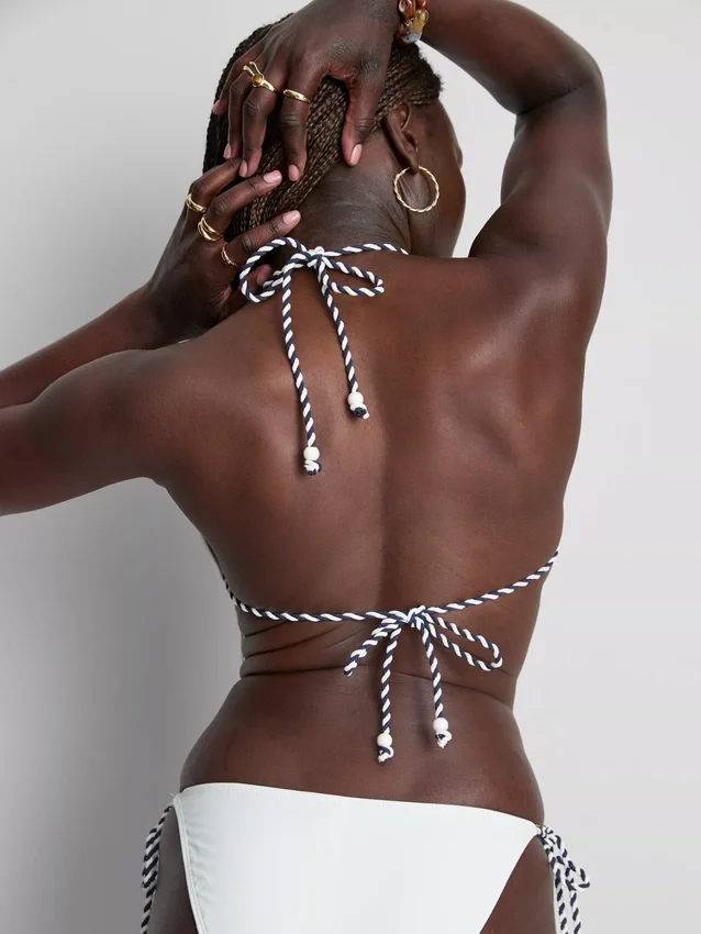 Dolce brodert trekantet bikinitopp