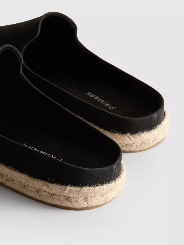 Espadrille-mules uten snøring