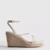 Espadriller med remmer og kilehæl