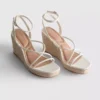 Espadriller med remmer og kilehæl