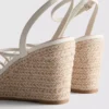 Espadriller med remmer og kilehæl