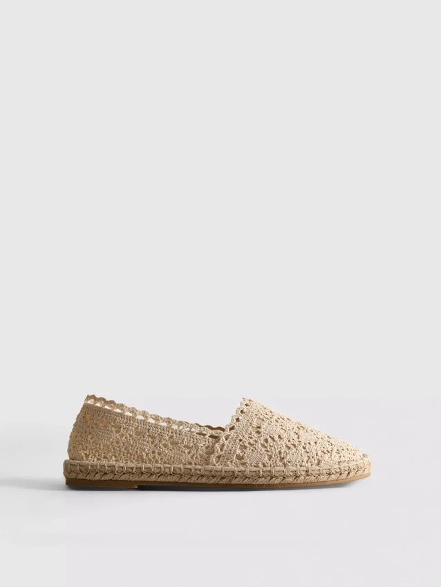 Espadriller med snøring