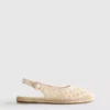 Espadrillesandaler med spenne bak