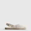 Espadrillesandaler med spenne bak