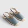Espadrillesandaler med spenne bak