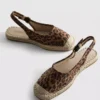 Espadrillesandaler med spenne bak