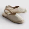 Espadrillesandaler med spenne bak