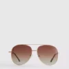 Fargede aviator-solbriller