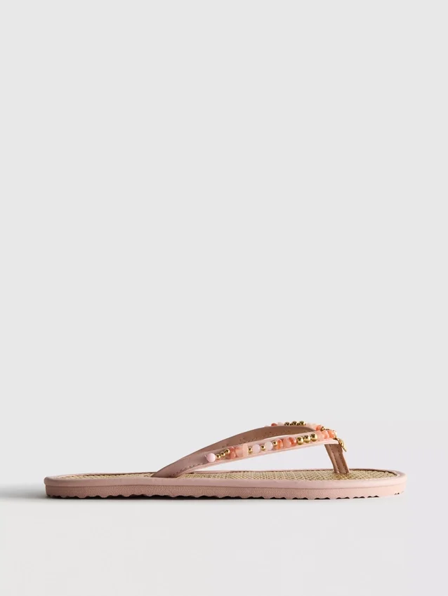 Flip-flops med sjøgress-effekt
