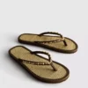 Flip-flops med sjøgress-effekt