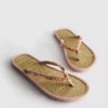Flip-flops med sjøgress-effekt