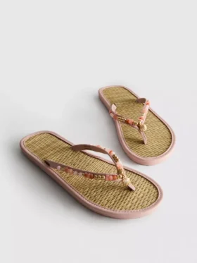 Flip-flops med sjøgress-effekt