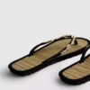 Flip-flops med sjøgress-effekt