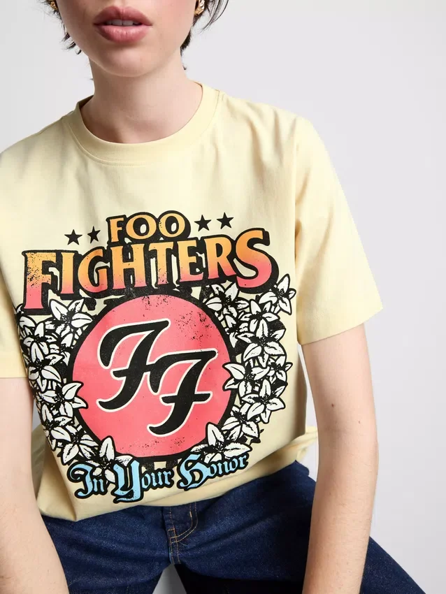 Foo Fighters-T-skjorte med grafisk albummotiv