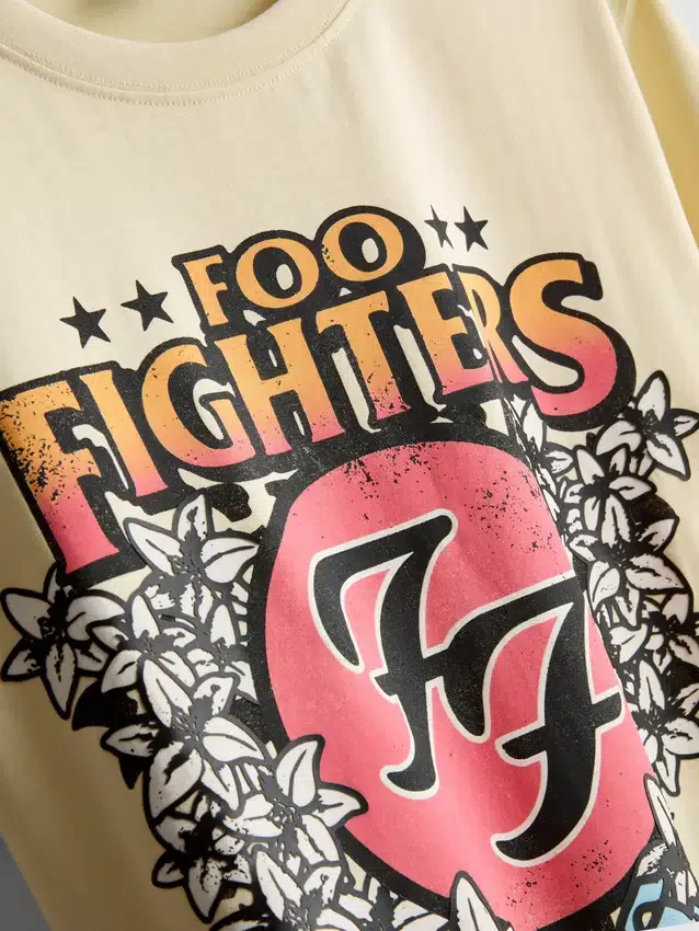 Foo Fighters-T-skjorte med grafisk albummotiv