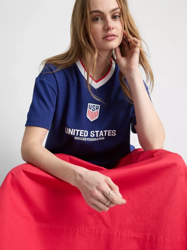 Fotballtrøye i bomull fra det amerikanske fotballforbundet