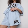 Fritidsshorts med høy bomullsandel i avslappet NYC-stil
