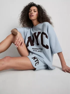 Gensere med drop-ermer i bomullsrik NYC-stil