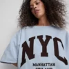 Gensere med drop-ermer i bomullsrik NYC-stil