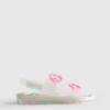 Glitter-jelly-sandaler med dobbel spenne og hælrem