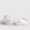Glitter-jelly-sandaler med dobbel spenne og hælrem